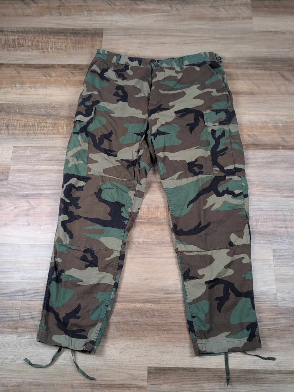 Vintage US Army  Woodland camouflage BDU Combat trousers Large Regular